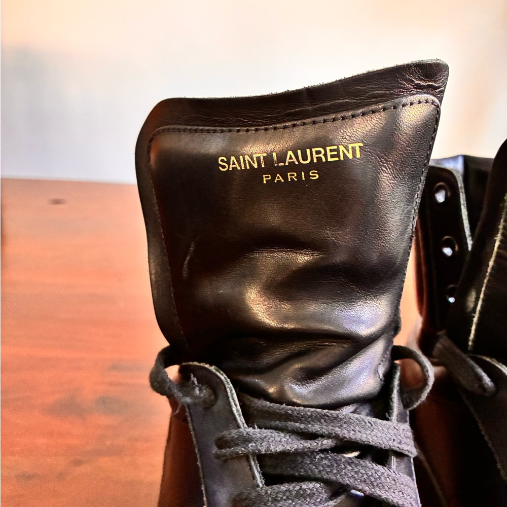 Saint Laurent Black High Top SL/01H Sneakers Men US 10.5 / EU 43.5 - Picture 5 of 13